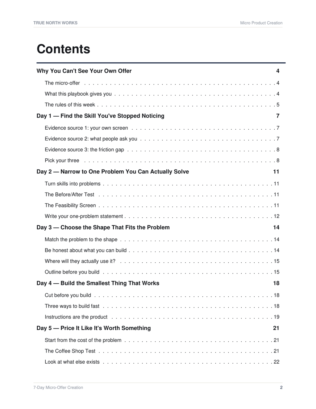 7-Day Micro-Offer Creation — inside, page 1 (preview)