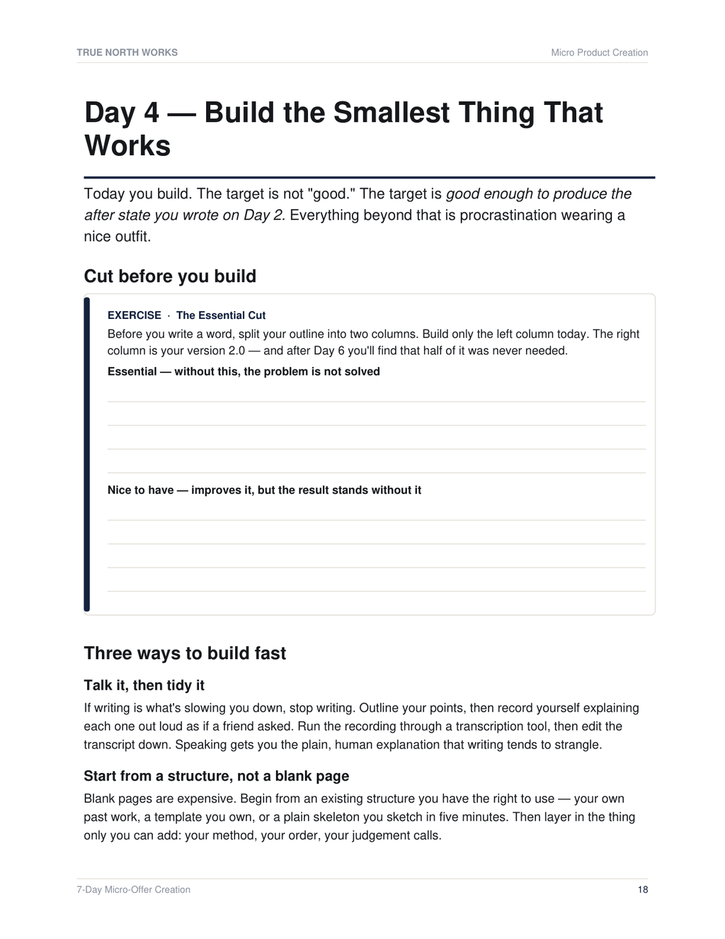7-Day Micro-Offer Creation — inside, page 2 (preview)