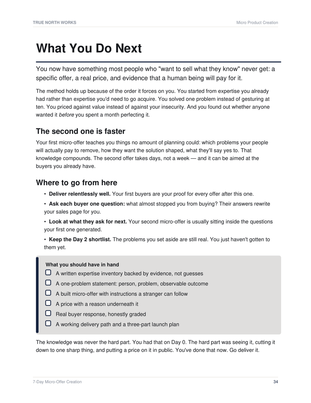 7-Day Micro-Offer Creation — inside, page 3 (preview)