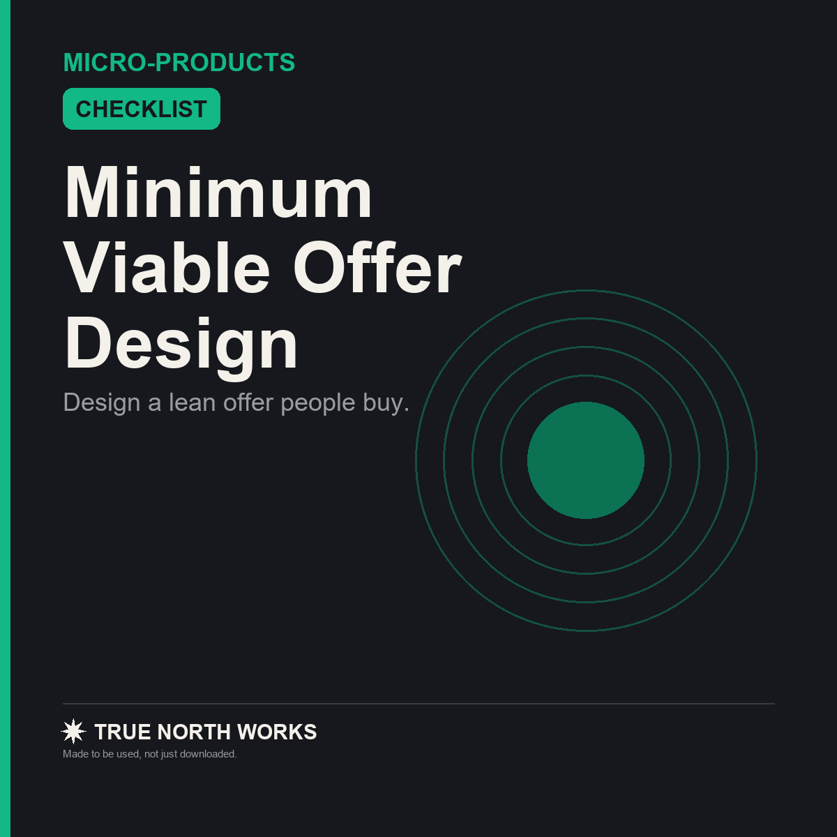 Minimum Viable Offer Design
