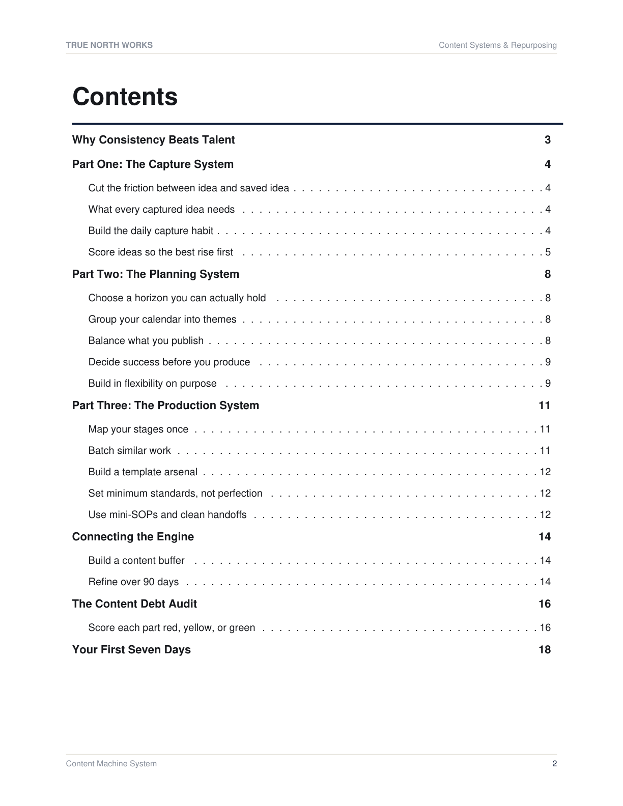 Content Machine System — inside, page 1 (preview)