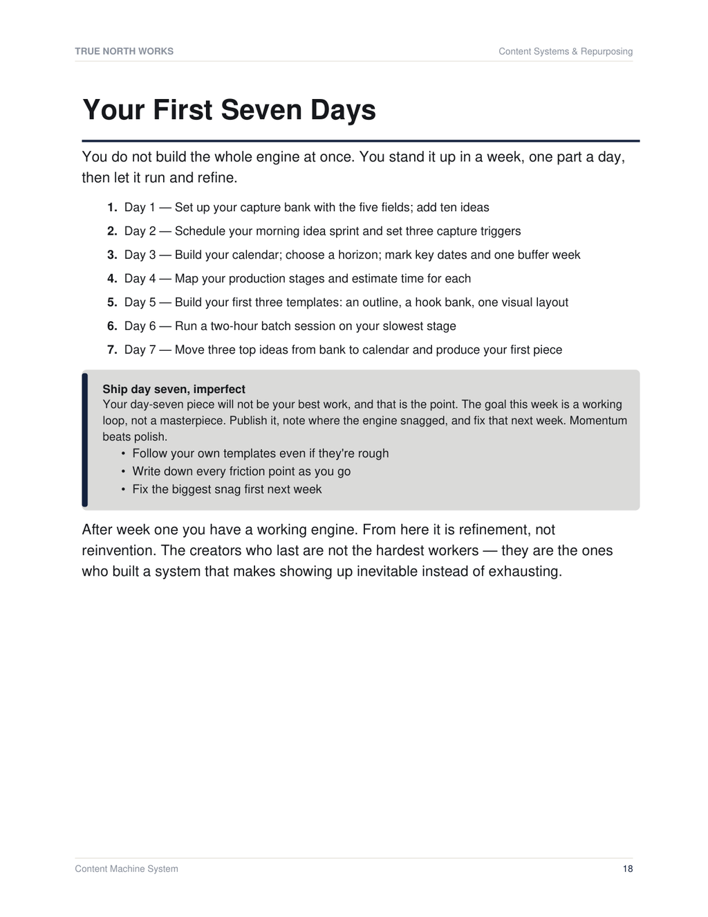 Content Machine System — inside, page 3 (preview)