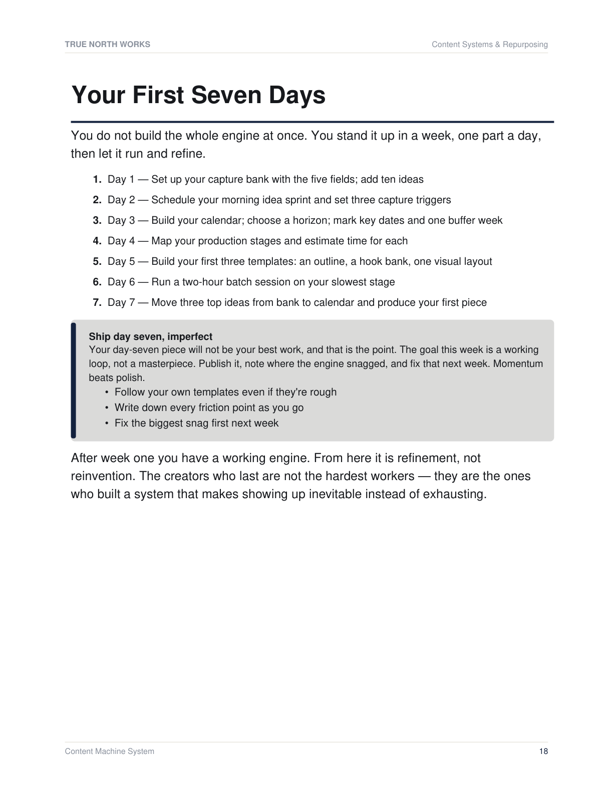 Content Machine System — inside, page 3 (preview)