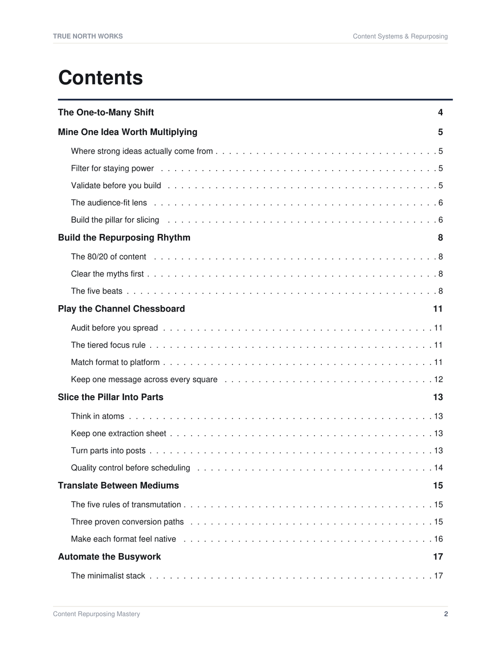 Content Repurposing Mastery — inside, page 1 (preview)