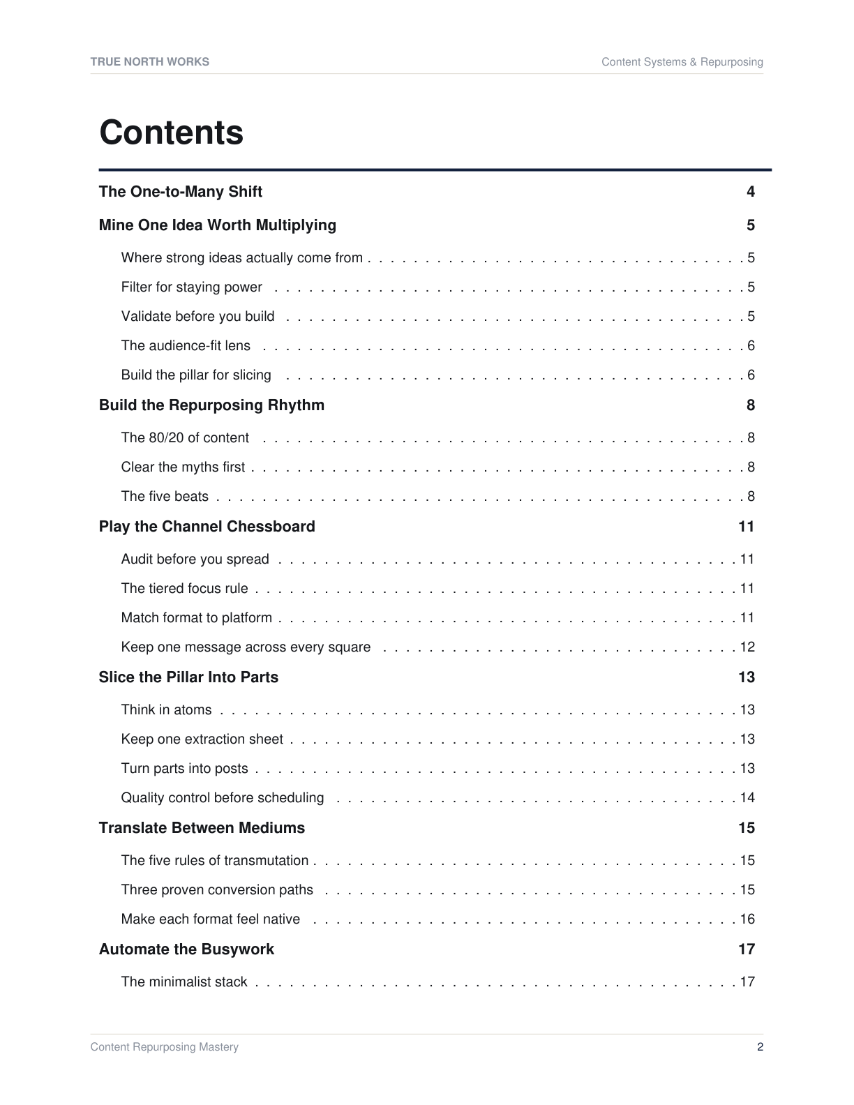 Content Repurposing Mastery — inside, page 1 (preview)