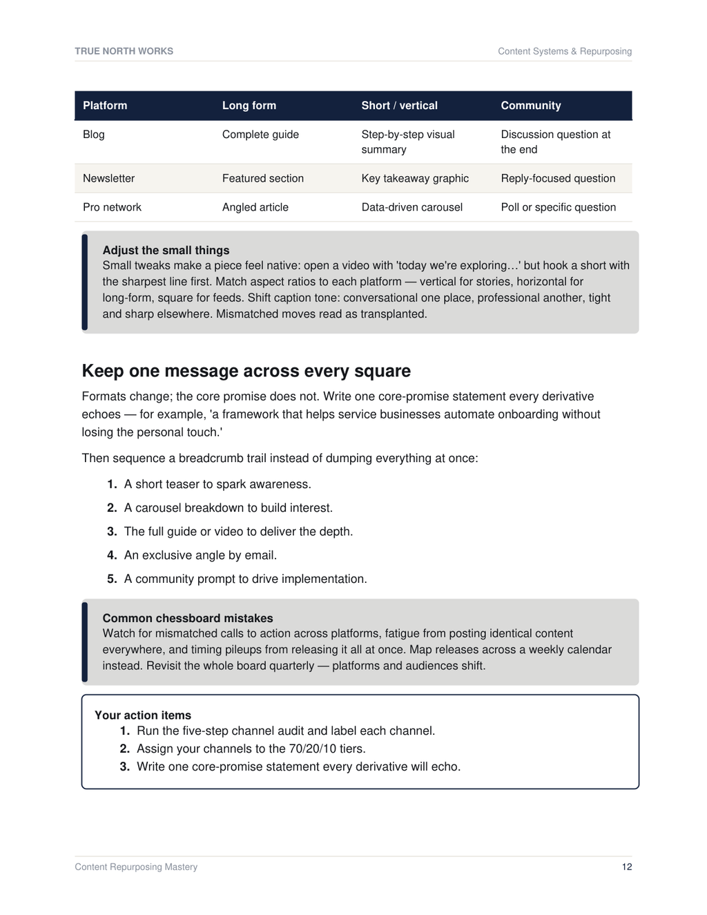 Content Repurposing Mastery — inside, page 2 (preview)