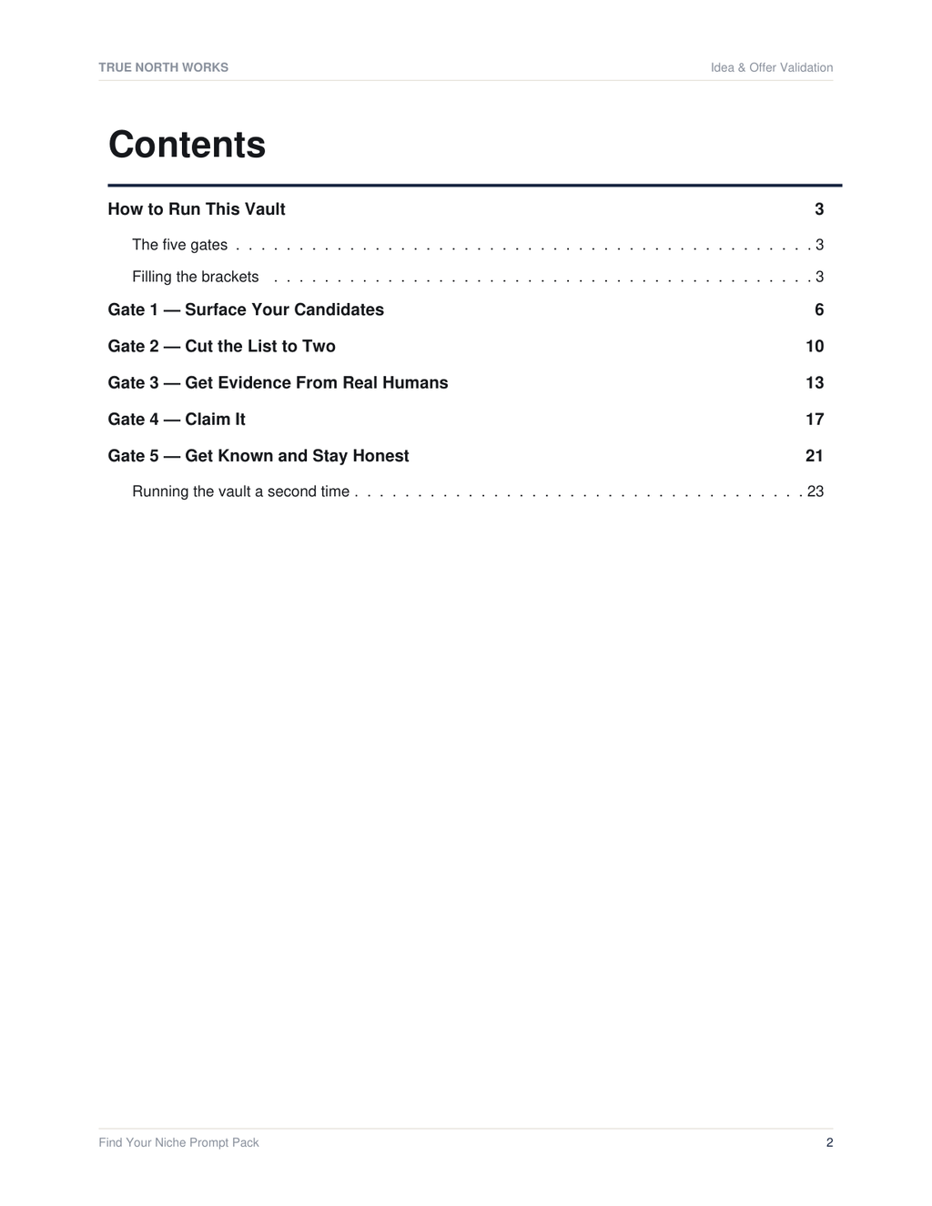Find Your Niche Prompt Pack — inside, page 1 (preview)