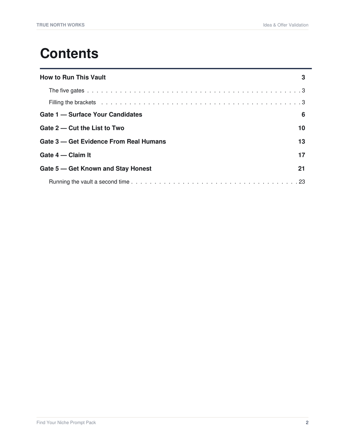 Find Your Niche Prompt Pack — inside, page 1 (preview)