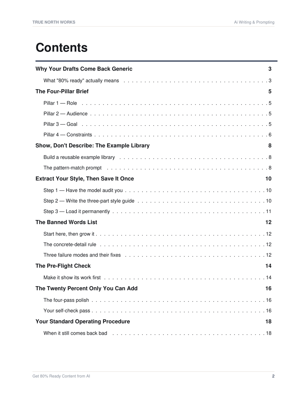 Get 80% Ready Content from AI — inside, page 1 (preview)