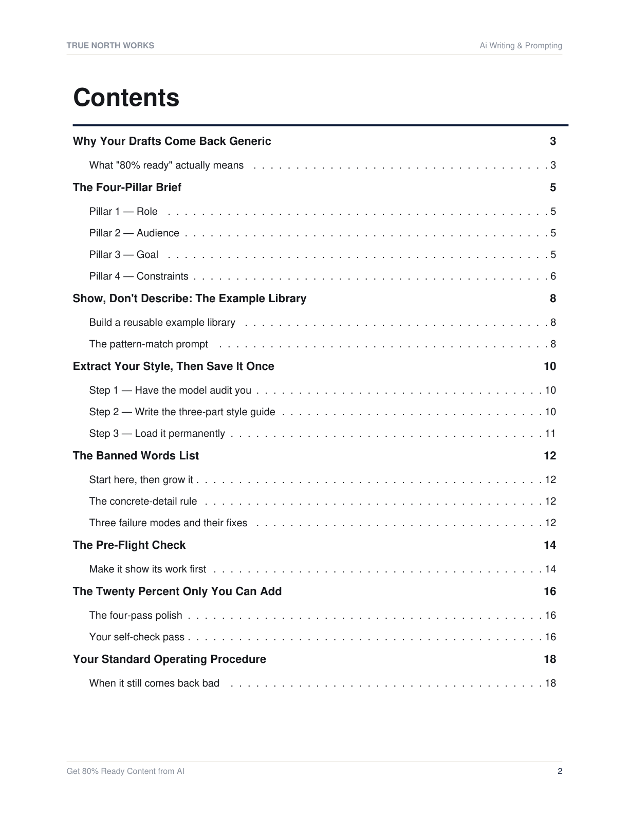 Get 80% Ready Content from AI — inside, page 1 (preview)