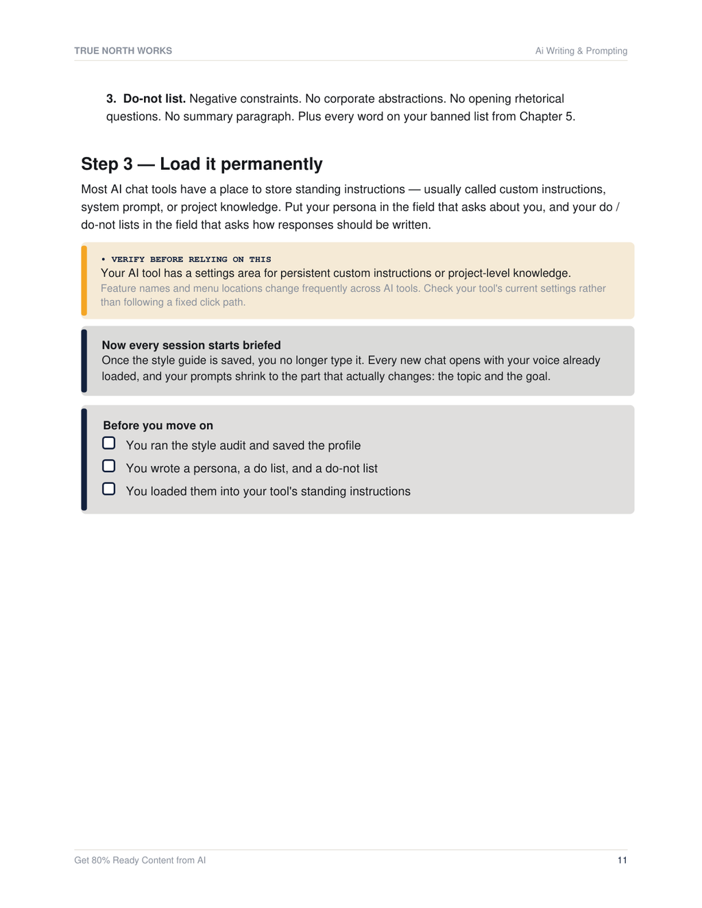 Get 80% Ready Content from AI — inside, page 2 (preview)