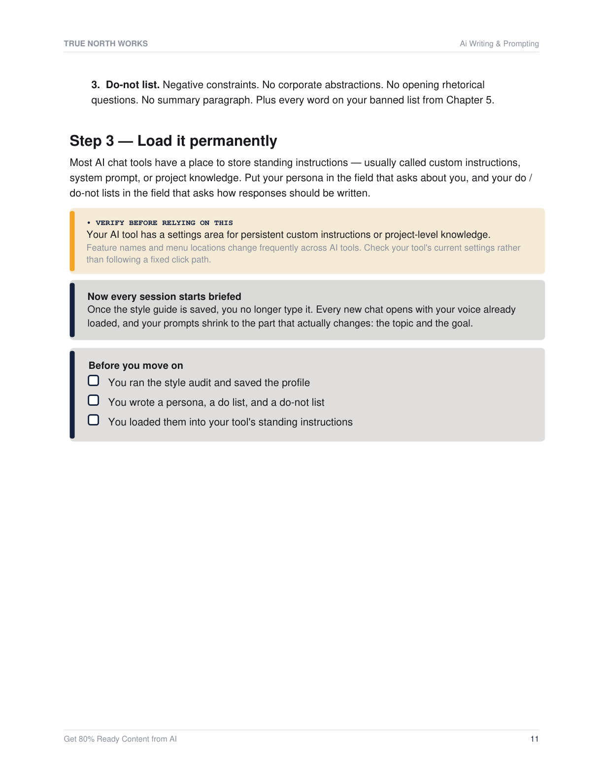 Get 80% Ready Content from AI — inside, page 2 (preview)