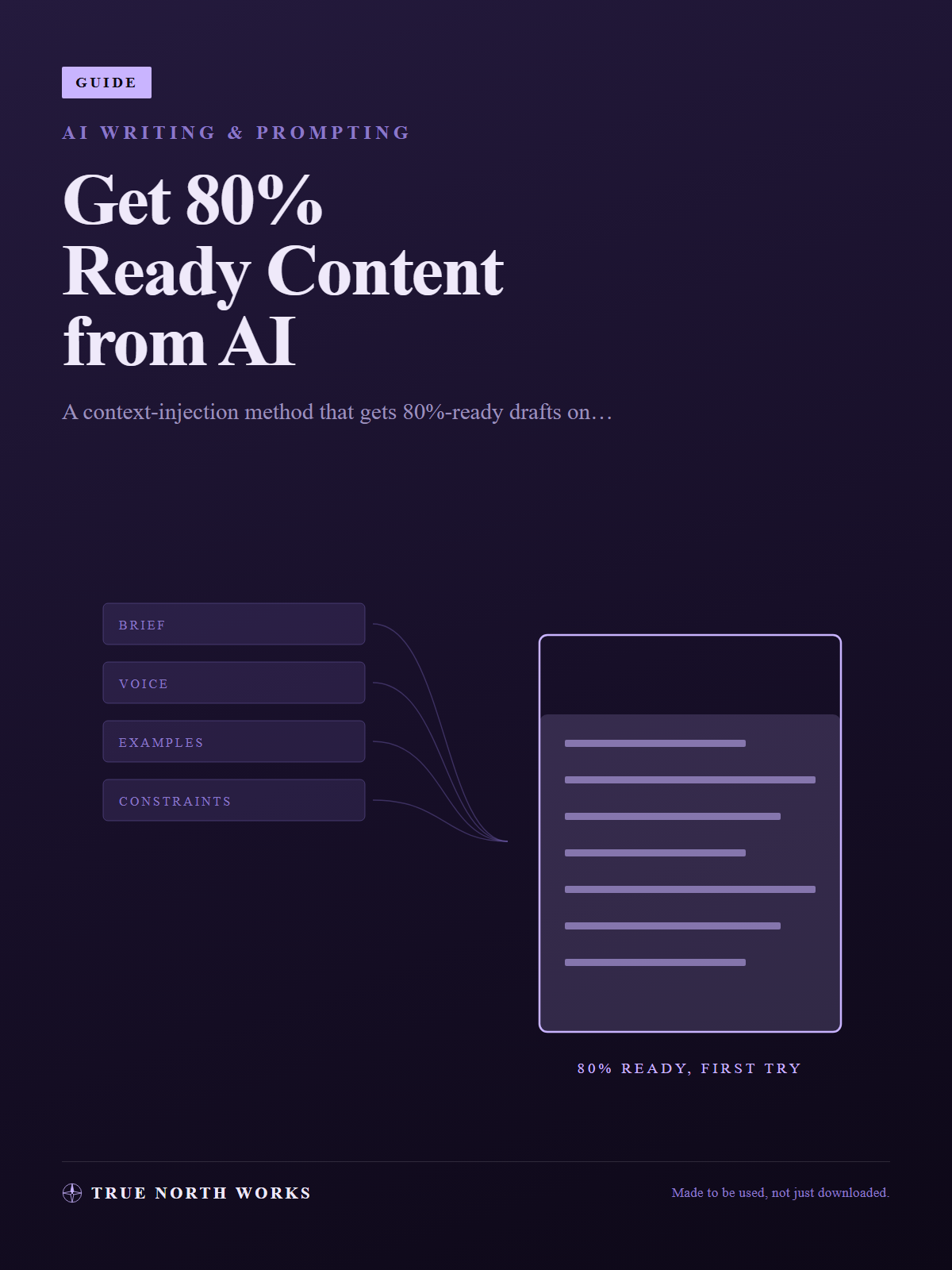 Get 80% Ready Content from AI