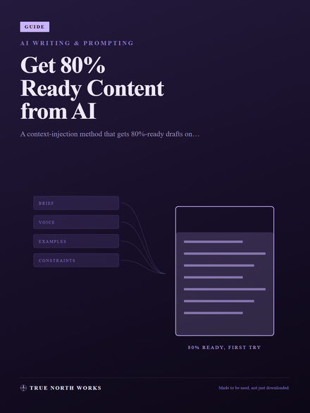 Get 80% Ready Content from AI