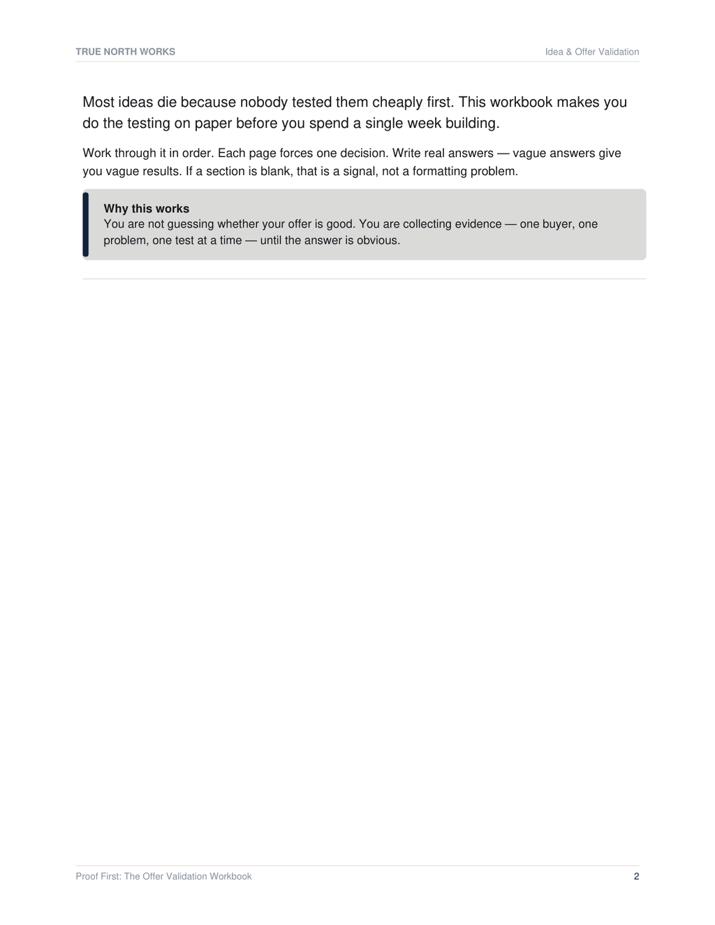 Green-Light or Walk Away: The Idea Validation Checklist — inside, page 1 (preview)
