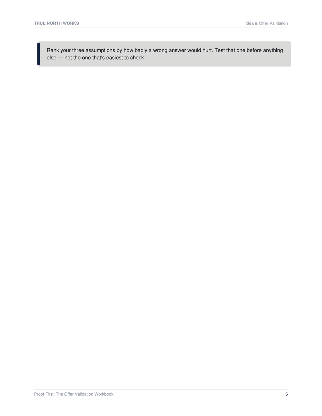 Green-Light or Walk Away: The Idea Validation Checklist — inside, page 2 (preview)