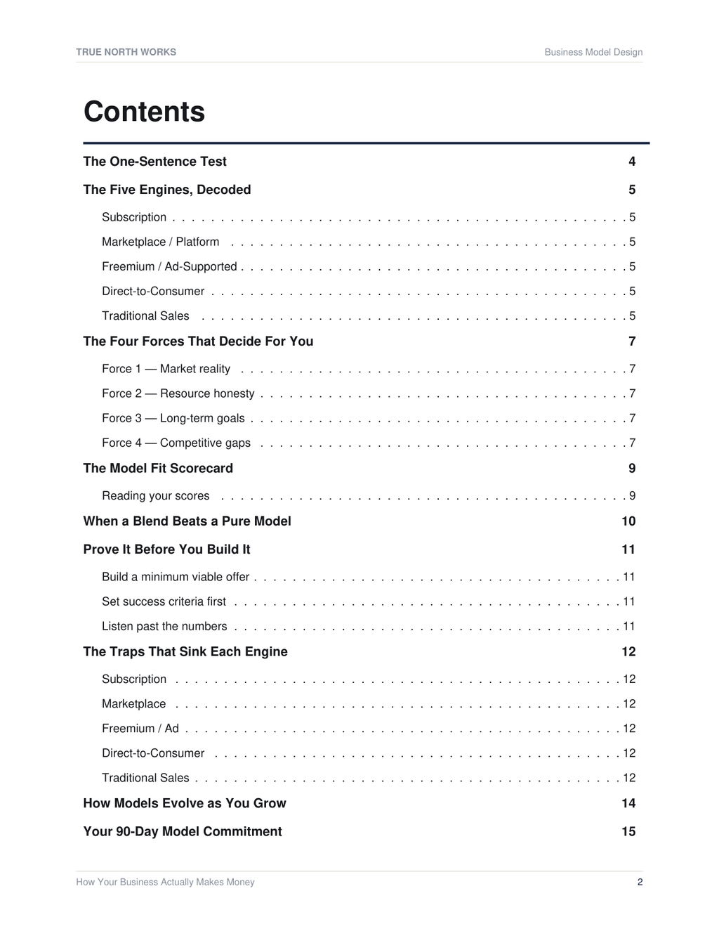 How Your Business Actually Makes Money — inside, page 1 (preview)
