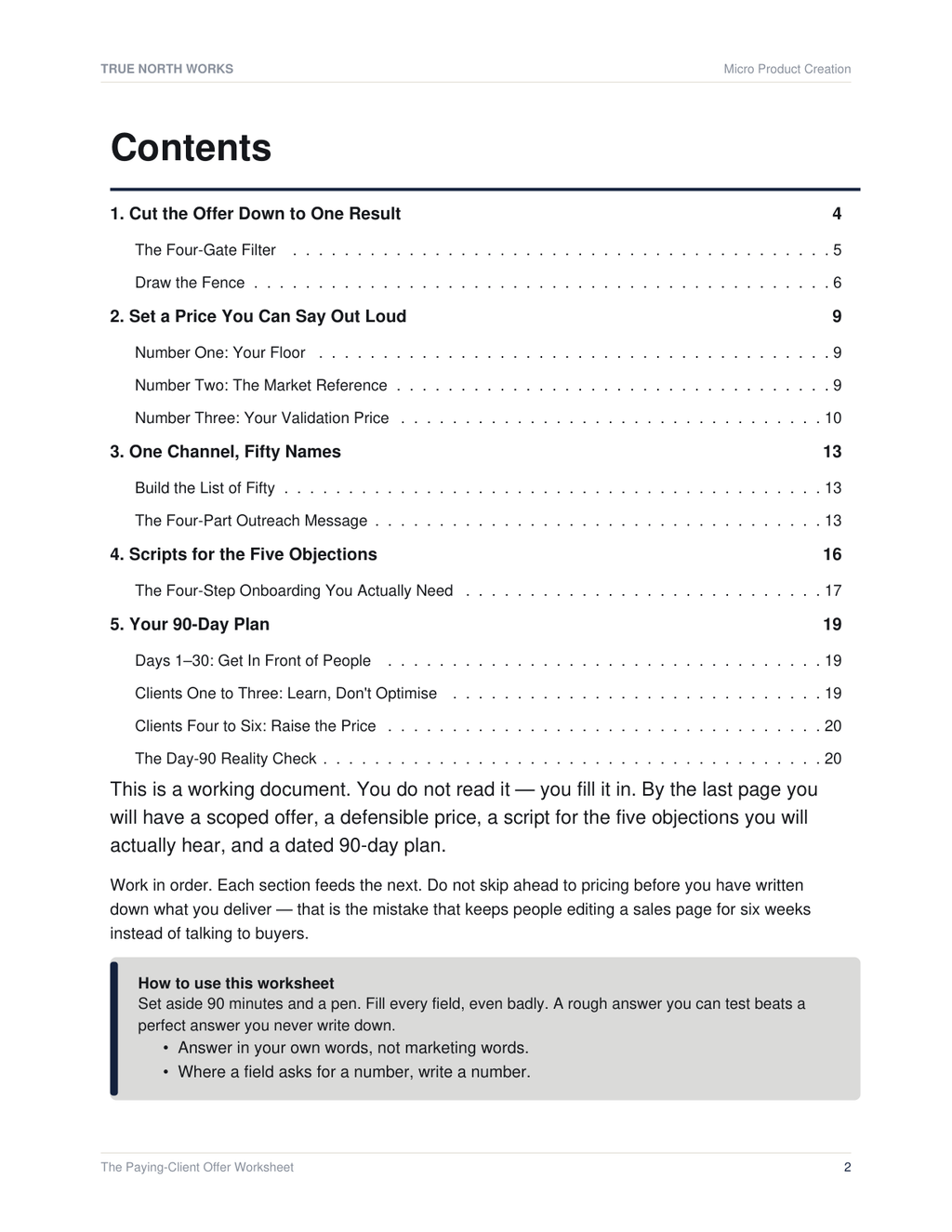Minimum Viable Offer Design — inside, page 1 (preview)