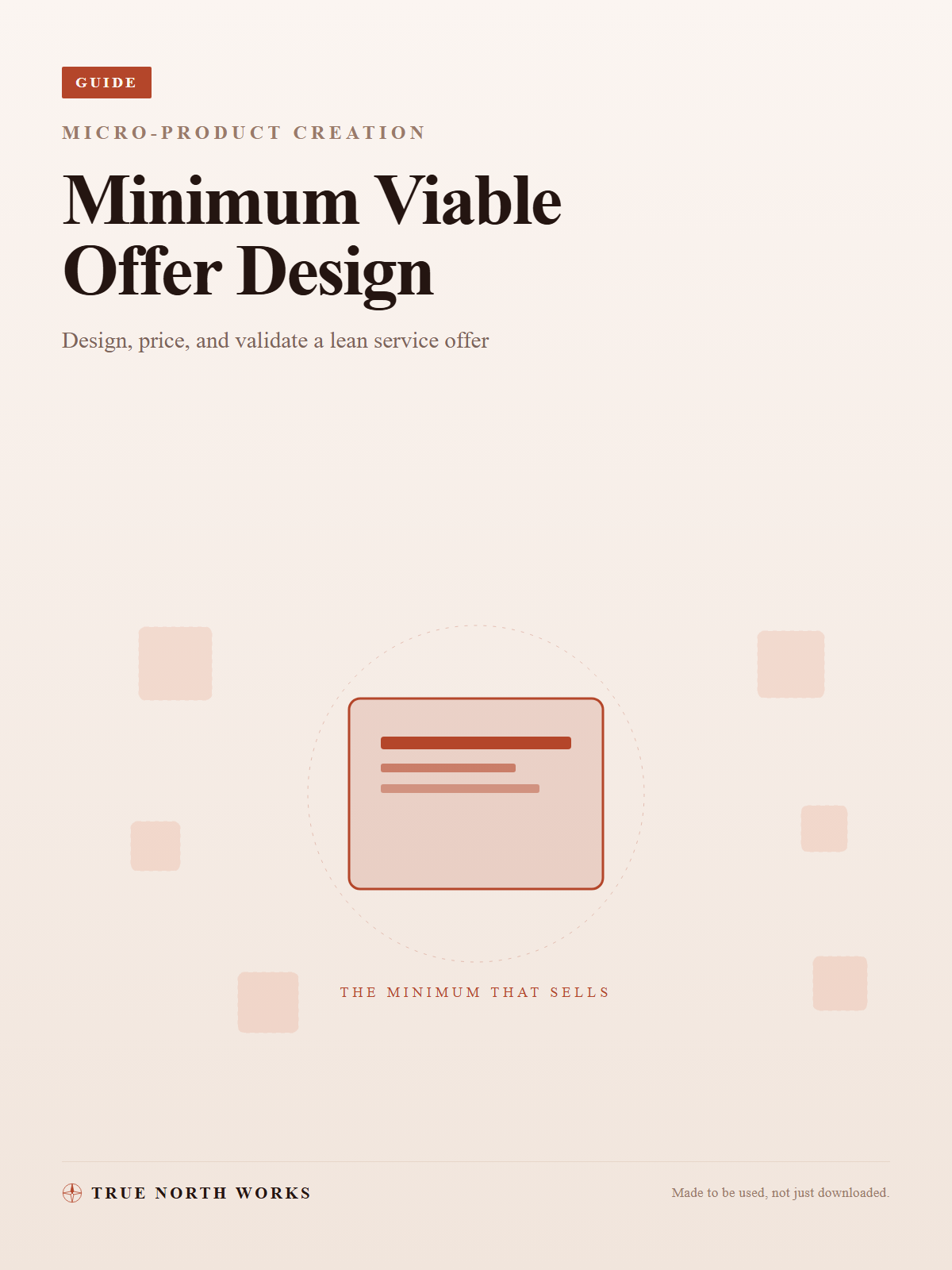 Minimum Viable Offer Design