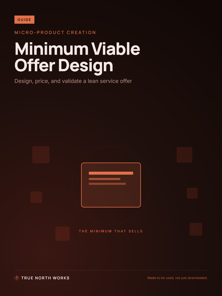 Minimum Viable Offer Design