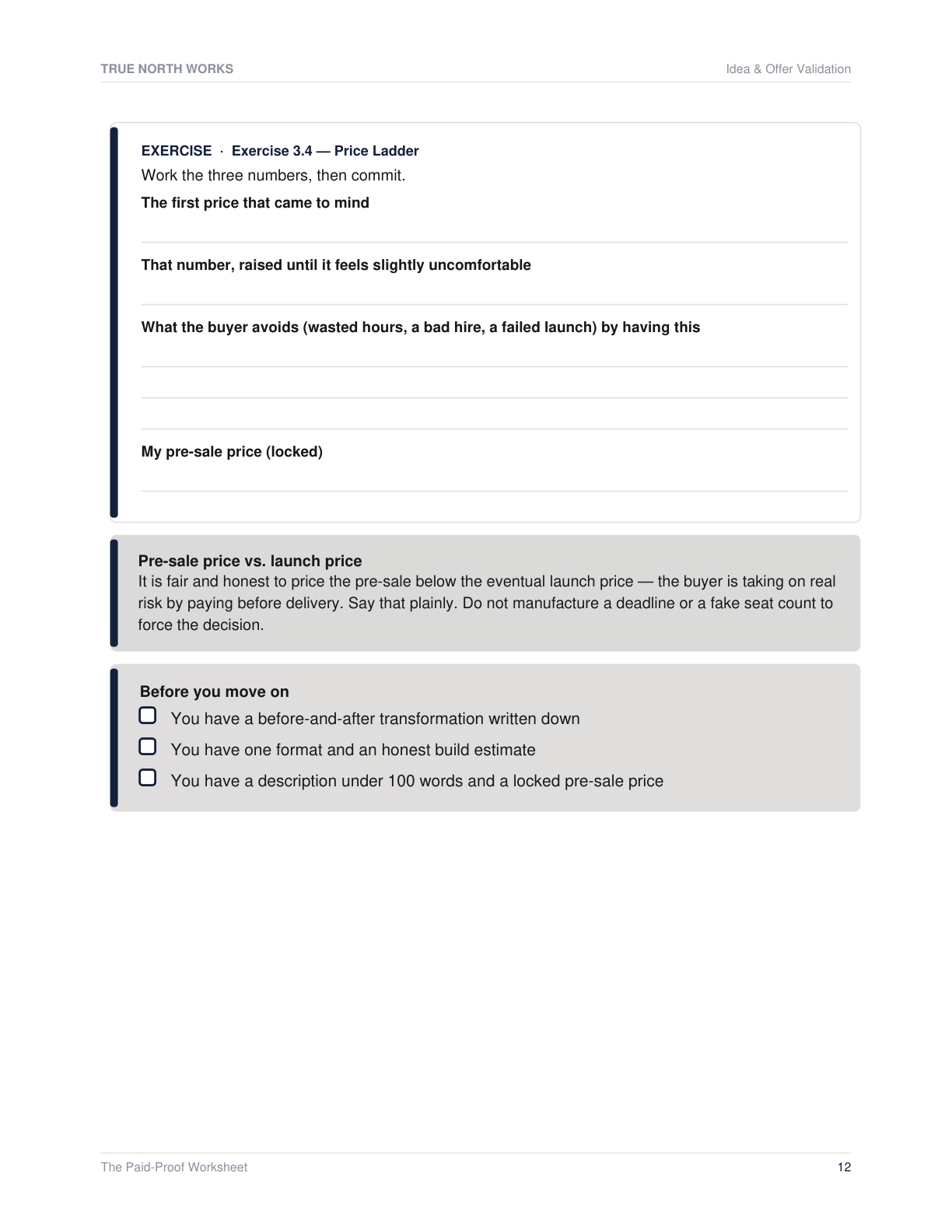 Pre-Launch Validation Checklist — inside, page 2 (preview)