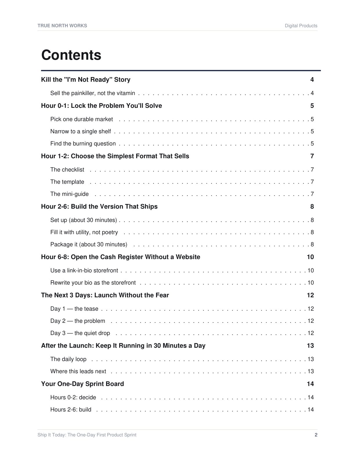 Ship It Today: The One-Day First Product Sprint — inside, page 1 (preview)
