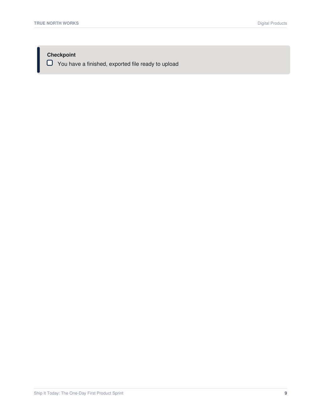 Ship It Today: The One-Day First Product Sprint — inside, page 2 (preview)