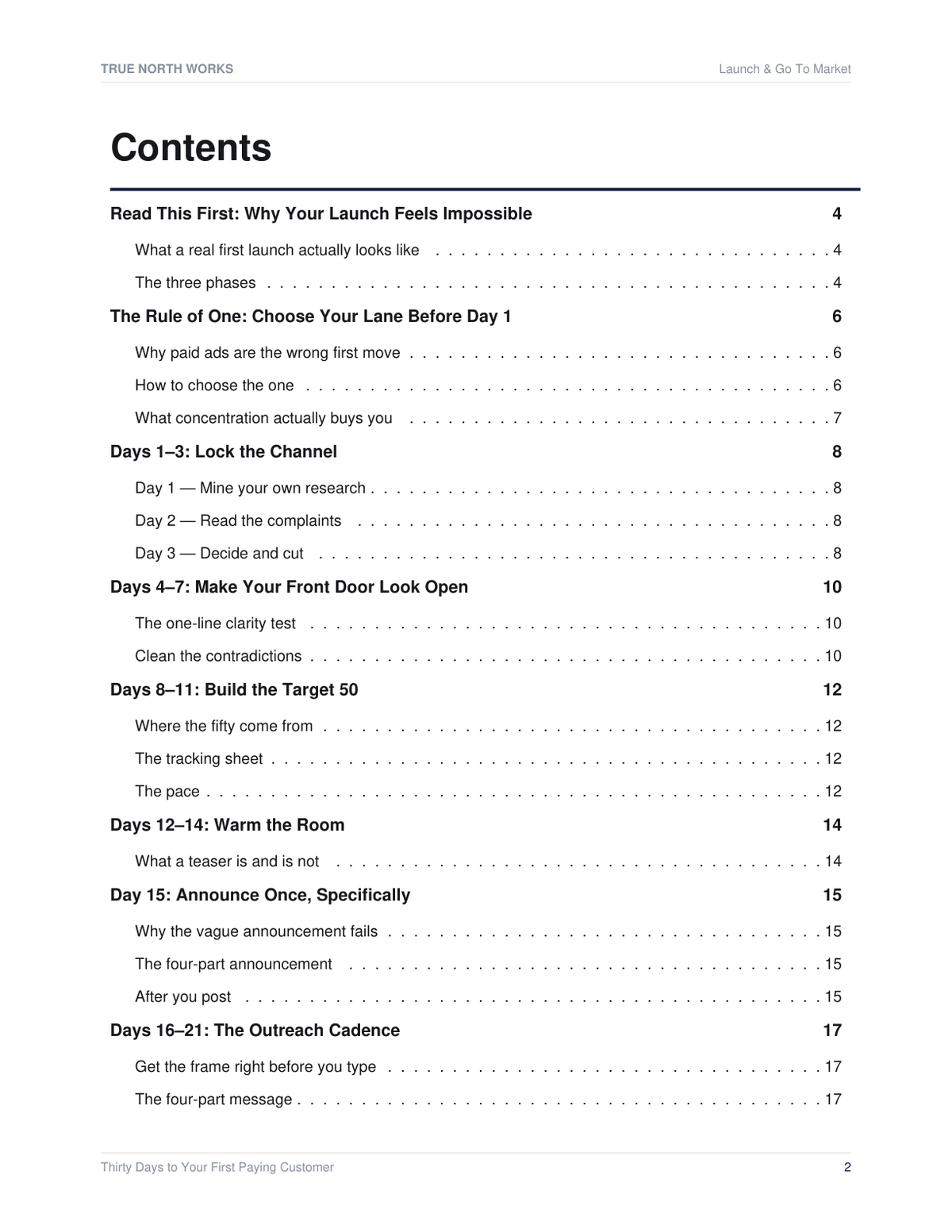 The 30-Day Lean Launch Plan — inside, page 1 (preview)