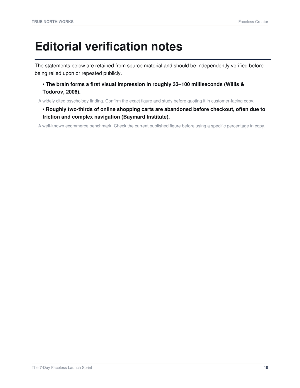 The 7-Day Faceless Launch Sprint — inside, page 3 (preview)