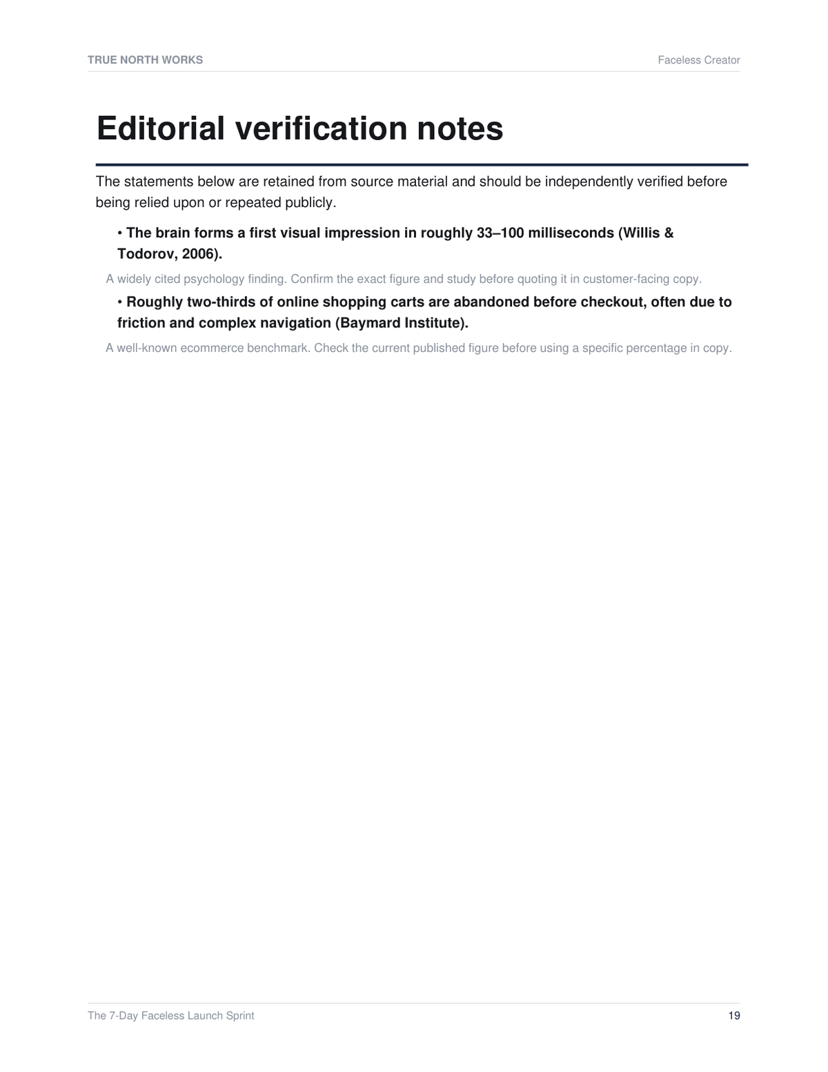 The 7-Day Faceless Launch Sprint — inside, page 3 (preview)