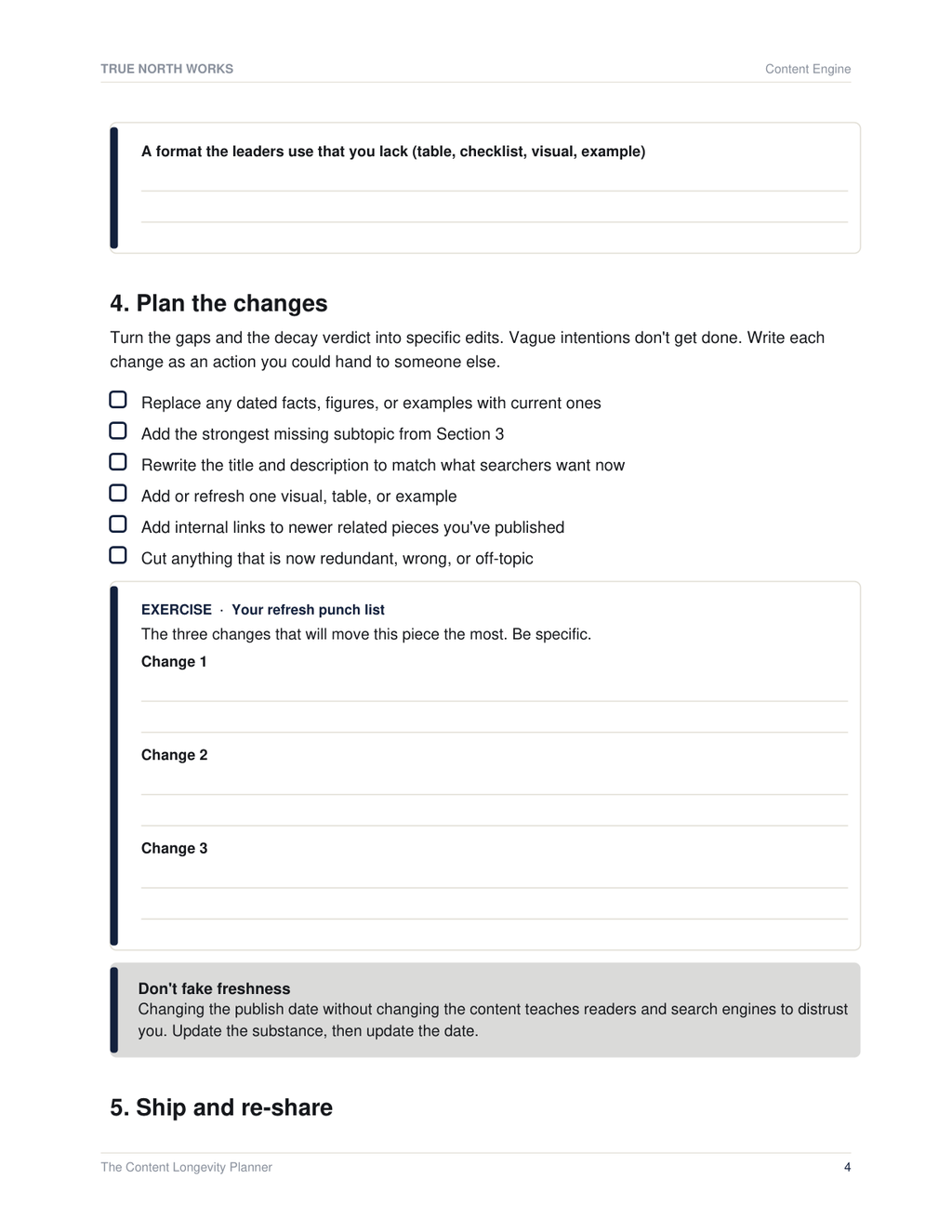 The Content Refresh Audit — inside, page 2 (preview)