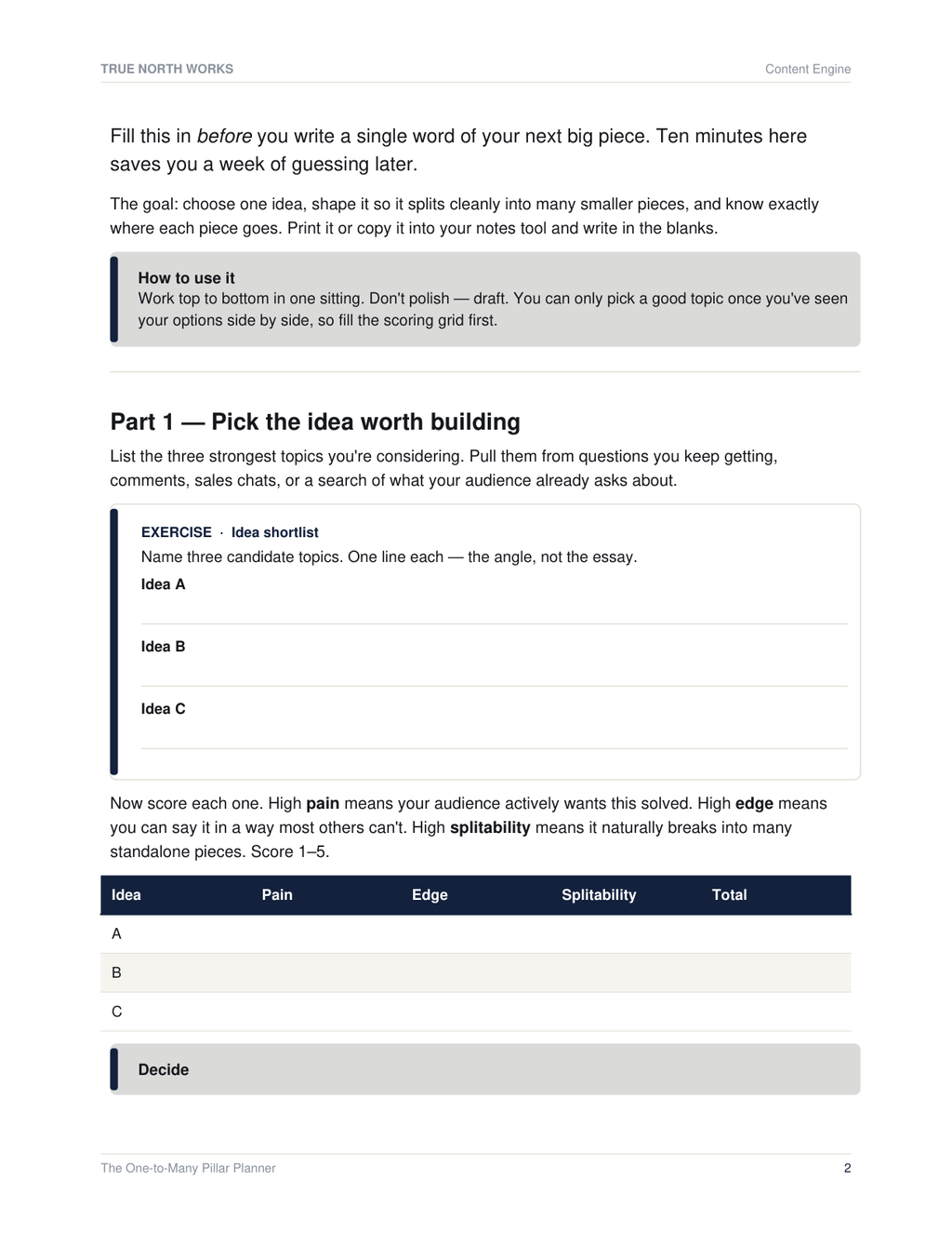 The Cornerstone Build Checklist — inside, page 1 (preview)