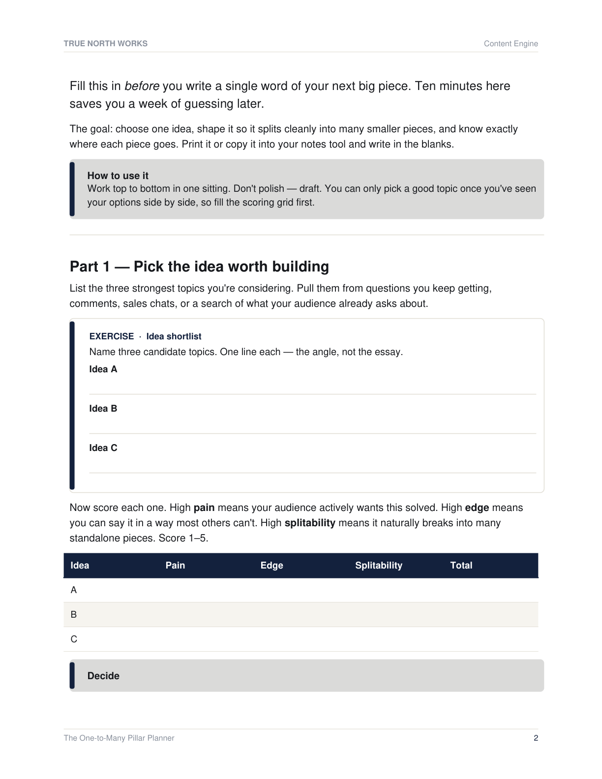 The Cornerstone Build Checklist — inside, page 1 (preview)