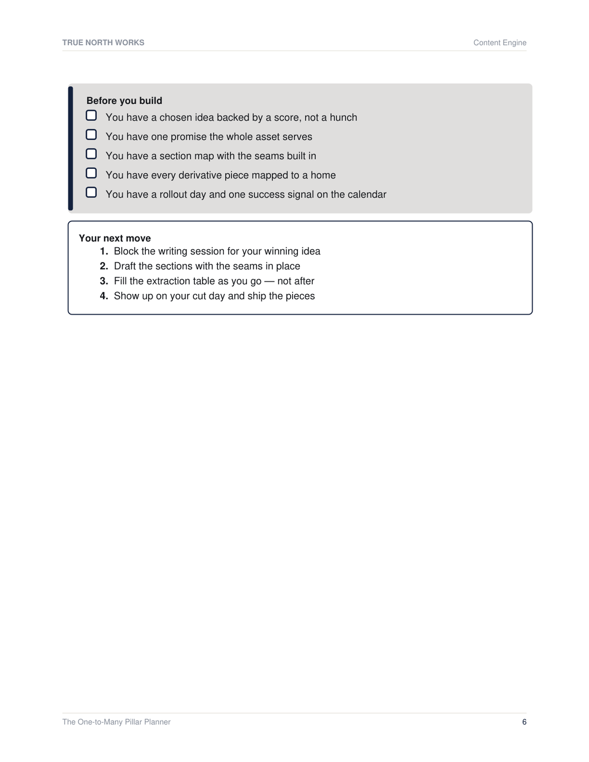 The Cornerstone Build Checklist — inside, page 3 (preview)