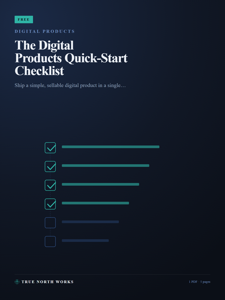 The Digital Products Quick-Start Checklist