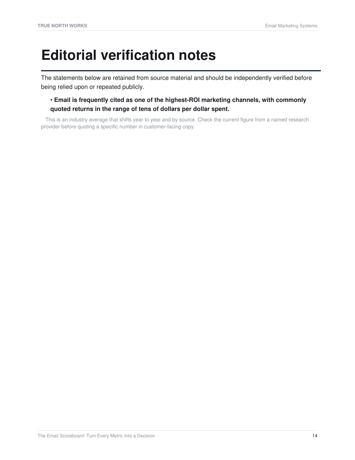 The Email Scoreboard: Turn Every Metric Into a Decision — inside, page 3 (preview)