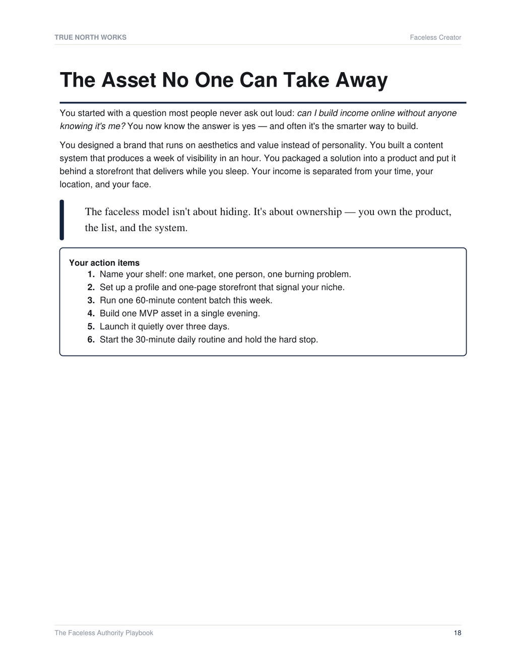 The Faceless Authority Playbook — inside, page 3 (preview)