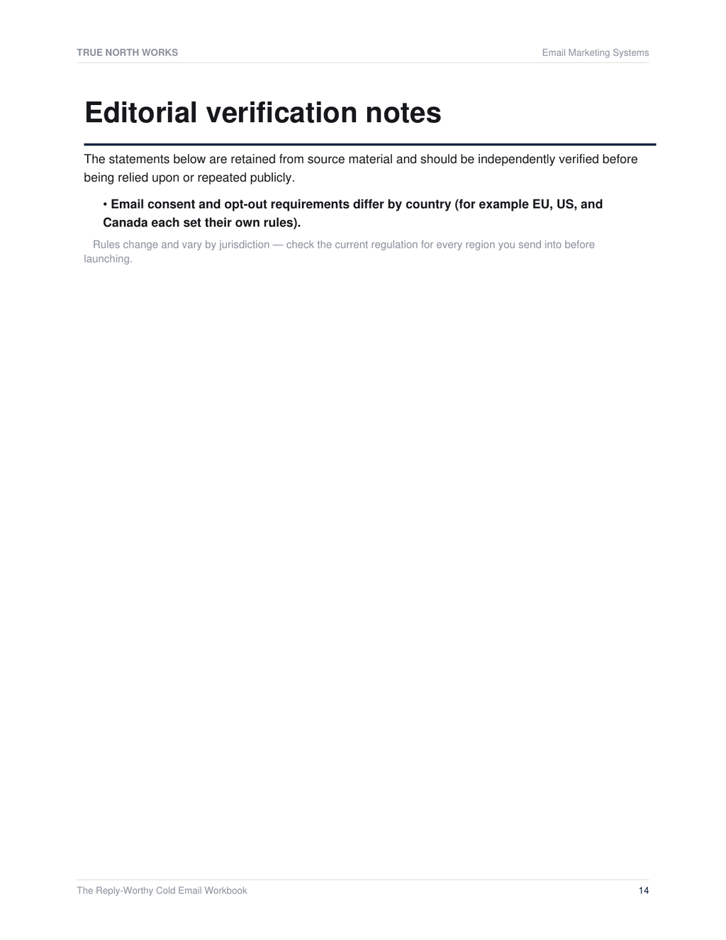 The Reply-Worthy Cold Email Workbook — inside, page 3 (preview)