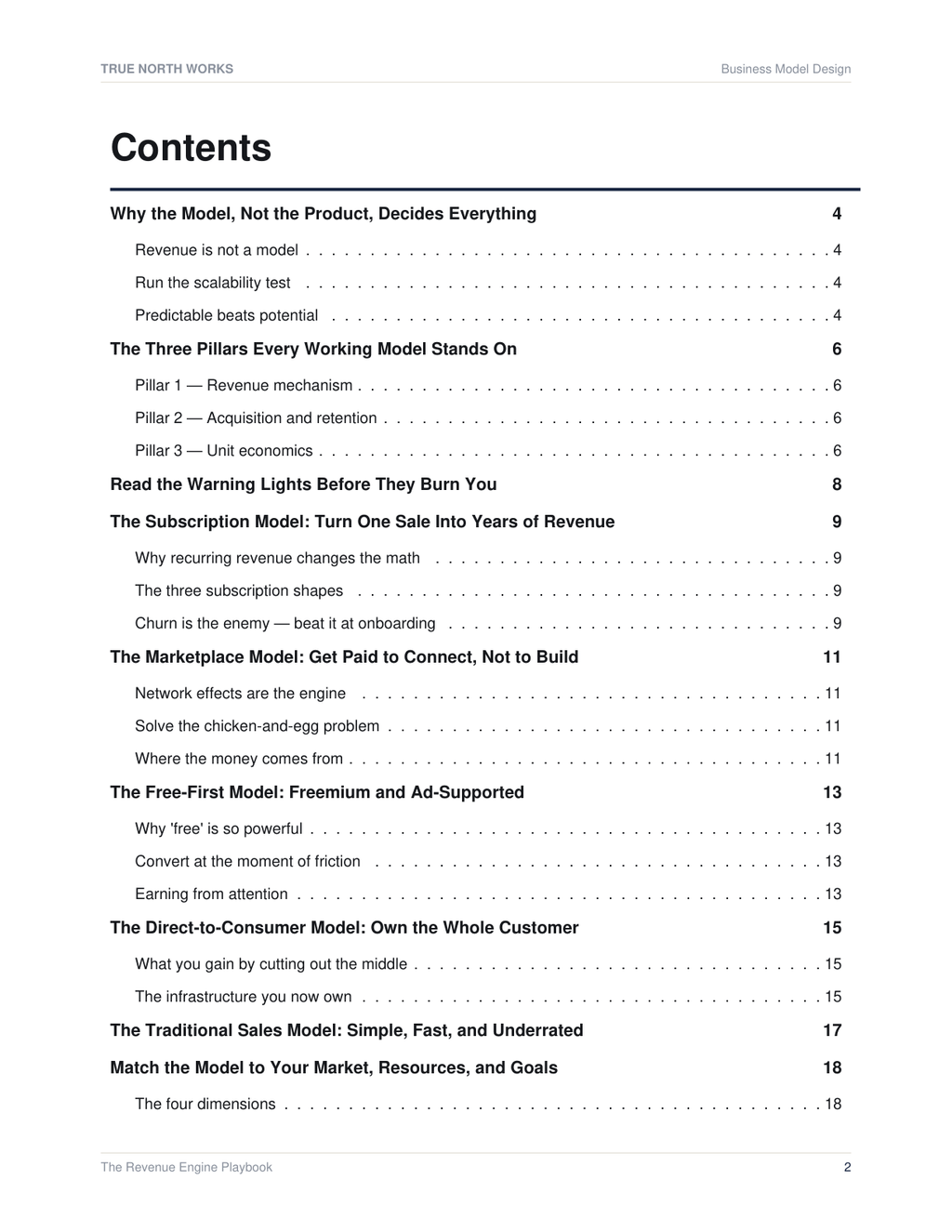 The Revenue Engine Playbook — inside, page 1 (preview)