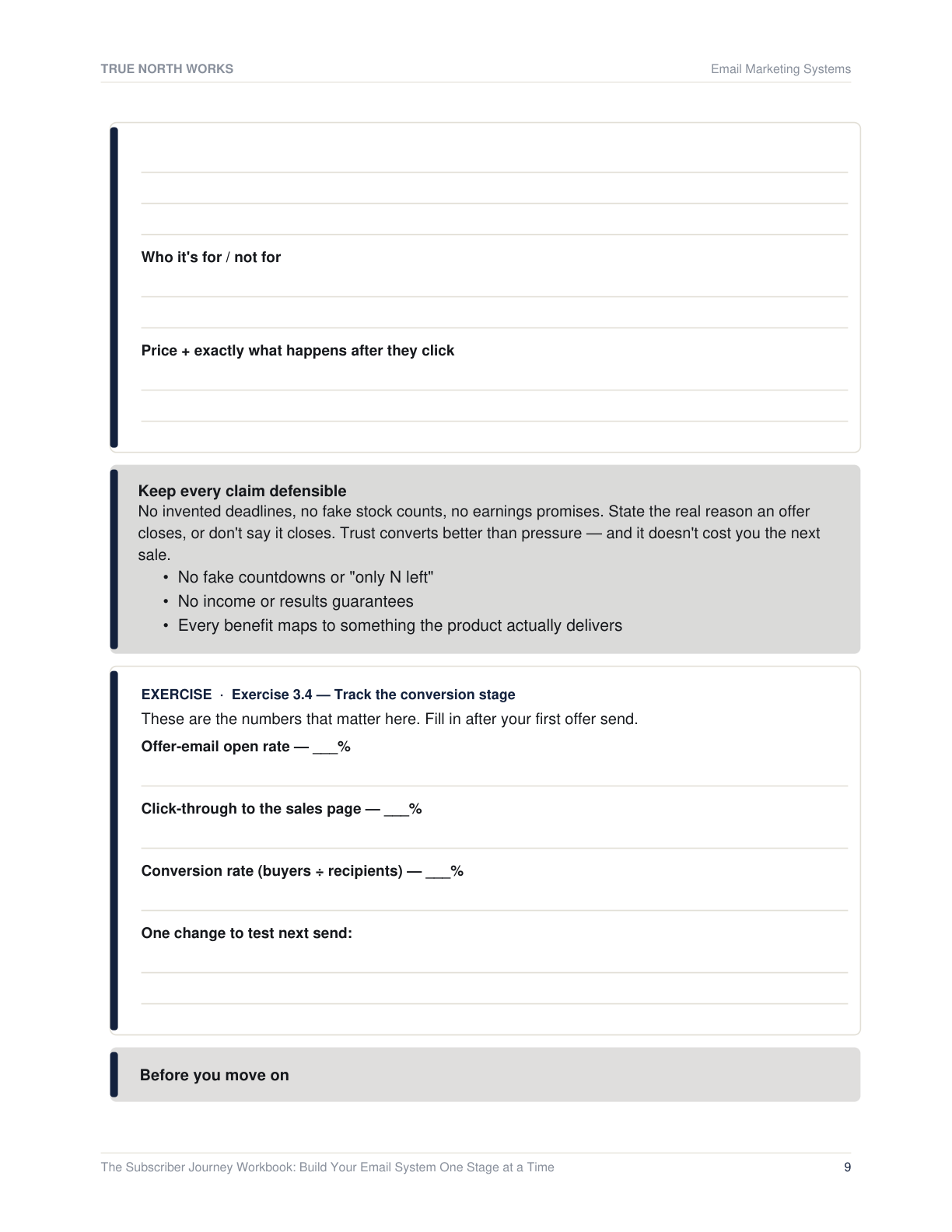 The Subscriber Journey Workbook: Build Your Email System One Stage at a Time — inside, page 2 (preview)