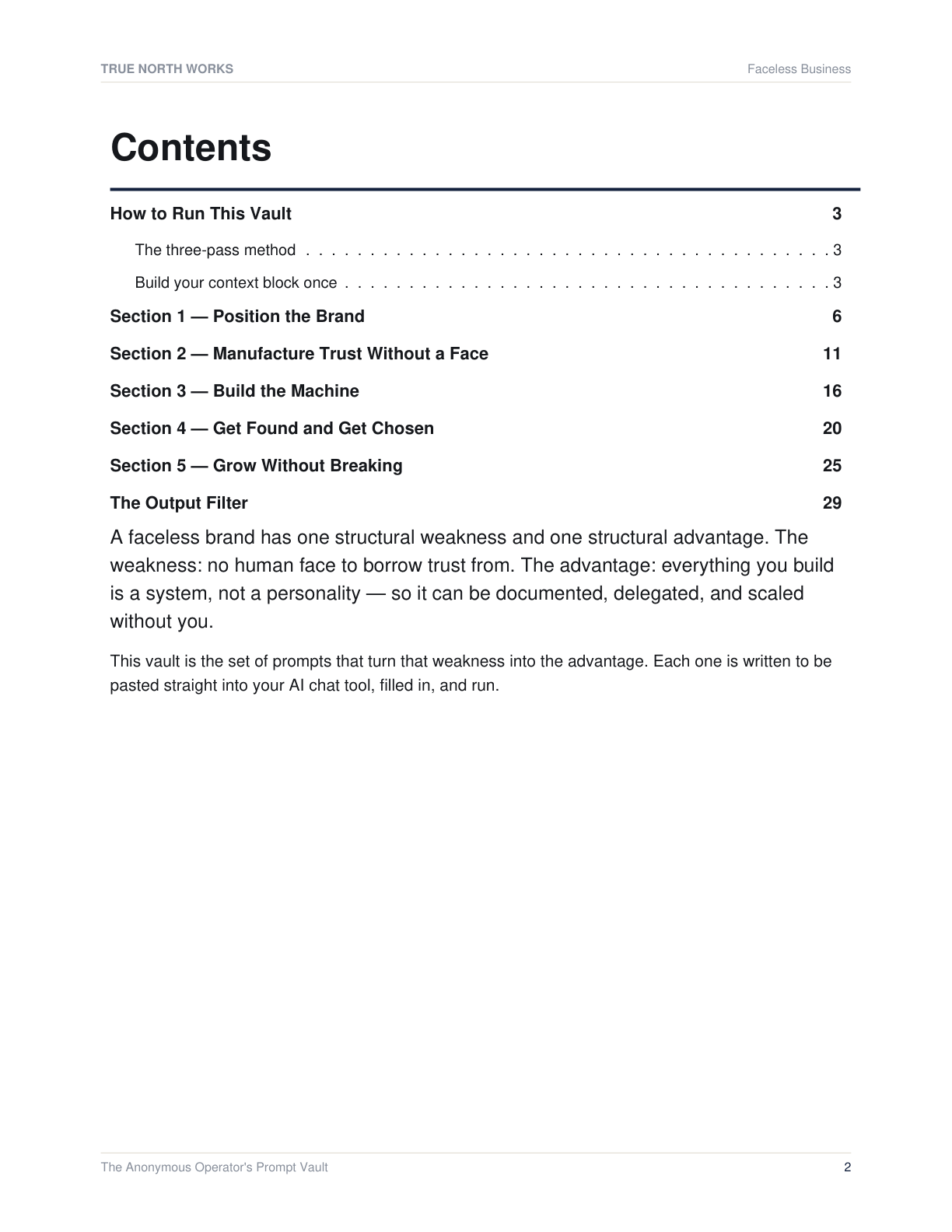 The Unnamed Brand Prompt Vault — inside, page 1 (preview)