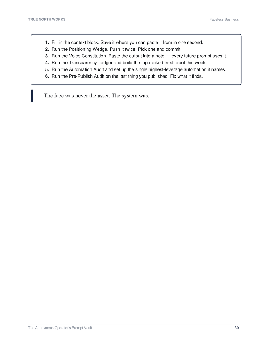 The Unnamed Brand Prompt Vault — inside, page 3 (preview)